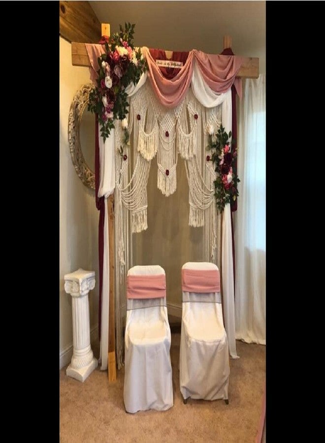 Winterdemoon Wedding Backdrop Macrame Curtain Bohemian Wedding Decor Macrame Wall Hanging Tapestry - Image 2